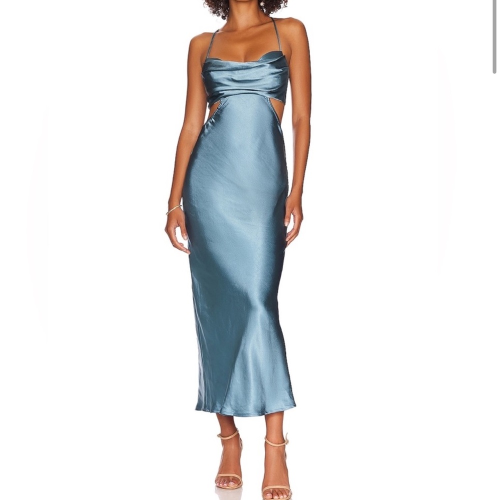 ASTR Colette Dress in Slate Blue - in great condition!